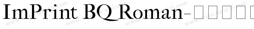 ImPrint BQ Roman字体转换